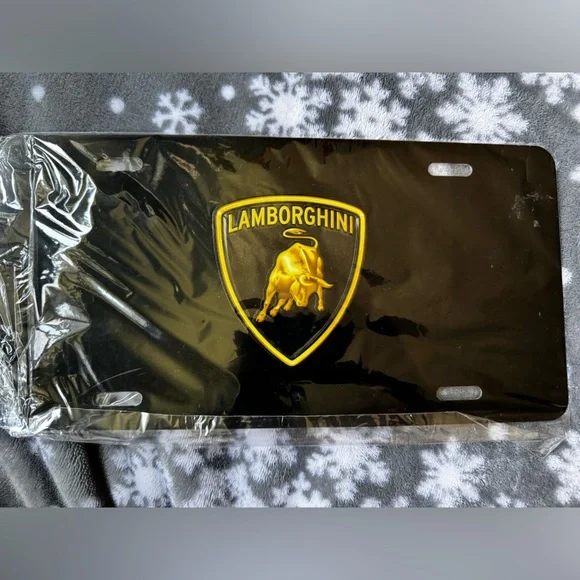 Lamborghini plate black and gold - Picture 1 of 2
